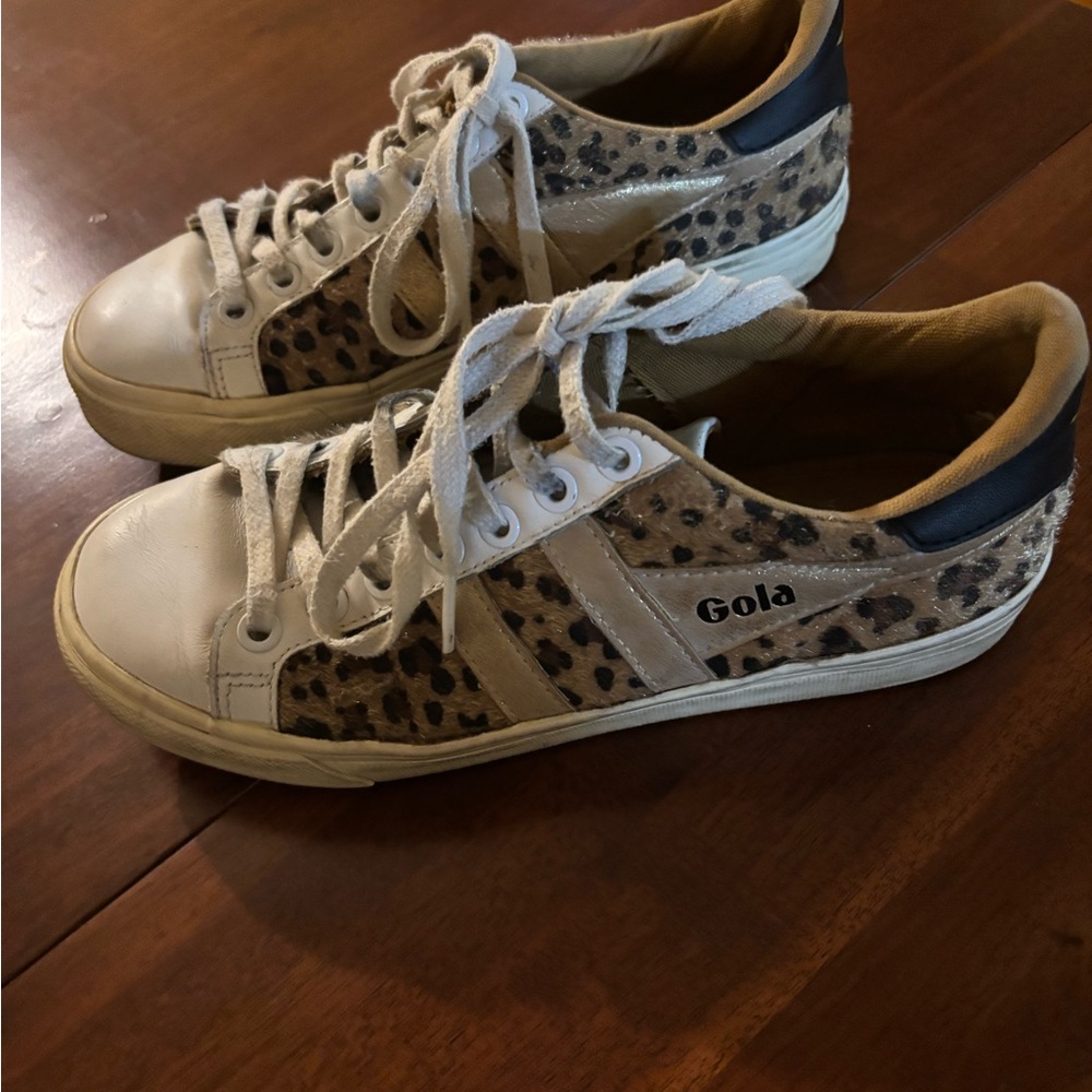 Gola Women's White and Leopard Sneakers